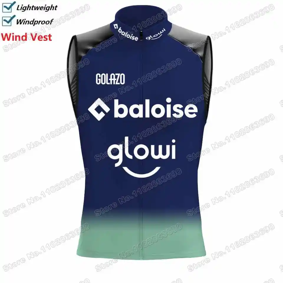 2025 Baloise Glowi Lions veterná vesta Men cyklujúca vesta Windproof Cycling Cycling Jersey bez rukávov bez rukávov Windbreaker MTB maillot