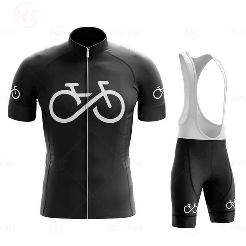 2025 Black Cycling Jersey Sety na bicykli nosí oblečenie rýchlo suchého 19D gélového cyklistického oblečenia Ropa Ciclismo Uniformy Maillot Sport Wear