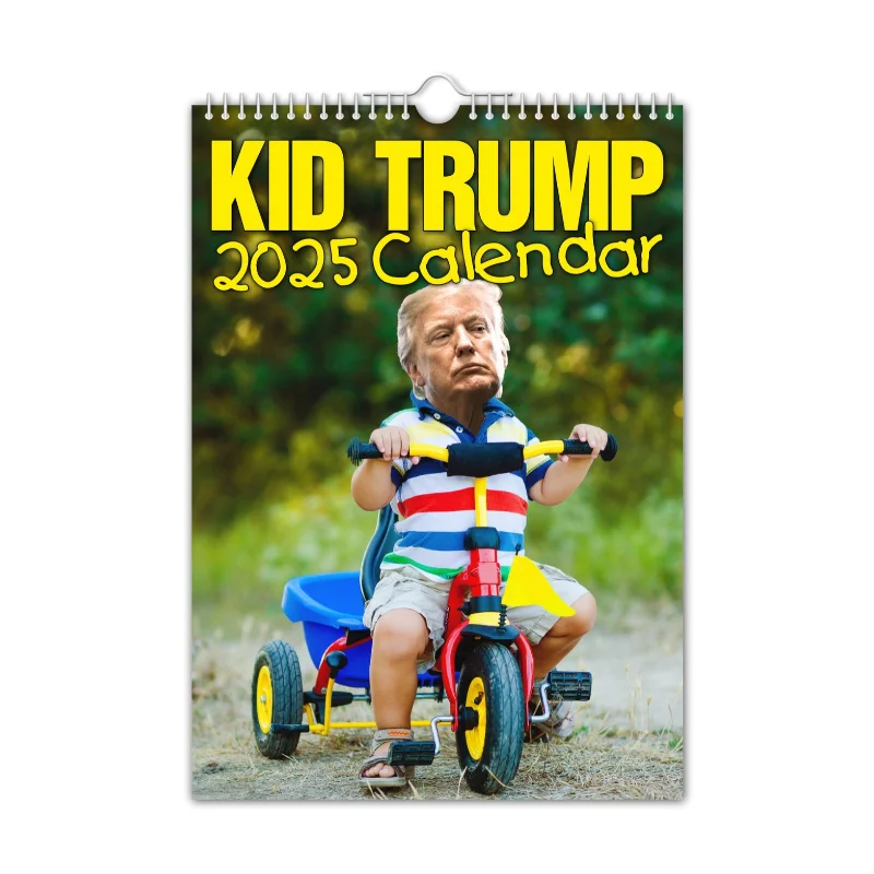 2025 Funny Trump Wall Calendar Novinka plánovanie zavesenie nástenné kalendár poznámky pre domácu kanceláriu vianočný Halloween Nový rok