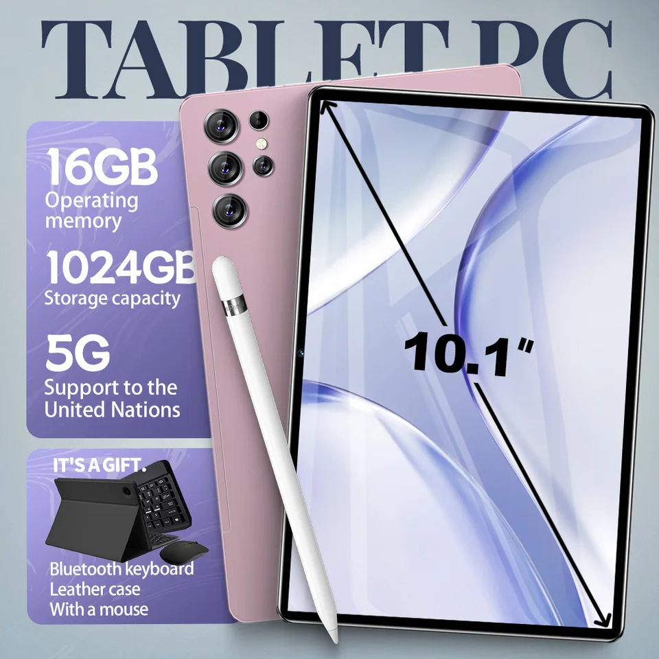 2025 Globálna verzia Originálna karta Ultra Tablet 10.1inch HD 4K Android 14 16 GB+1024GB 10000MAH 5G Dual SIM WiFi GPS Tablet PC