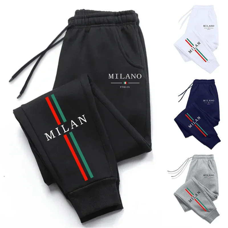 2025 HOT PREDAJ MILAN CITY Tlačené joggerové nohavice Vysoko kvalitné pánske jesenné zimné príležitostné športové tepláky vonkajšie bežecké oblečenie