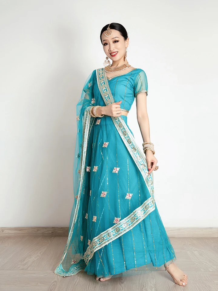 2025 Indické tradičné oblečenie pakistanské sarees šaty Ženy Elegantné oblečenie Party Dress Cosplay Dance Wear Dress A9