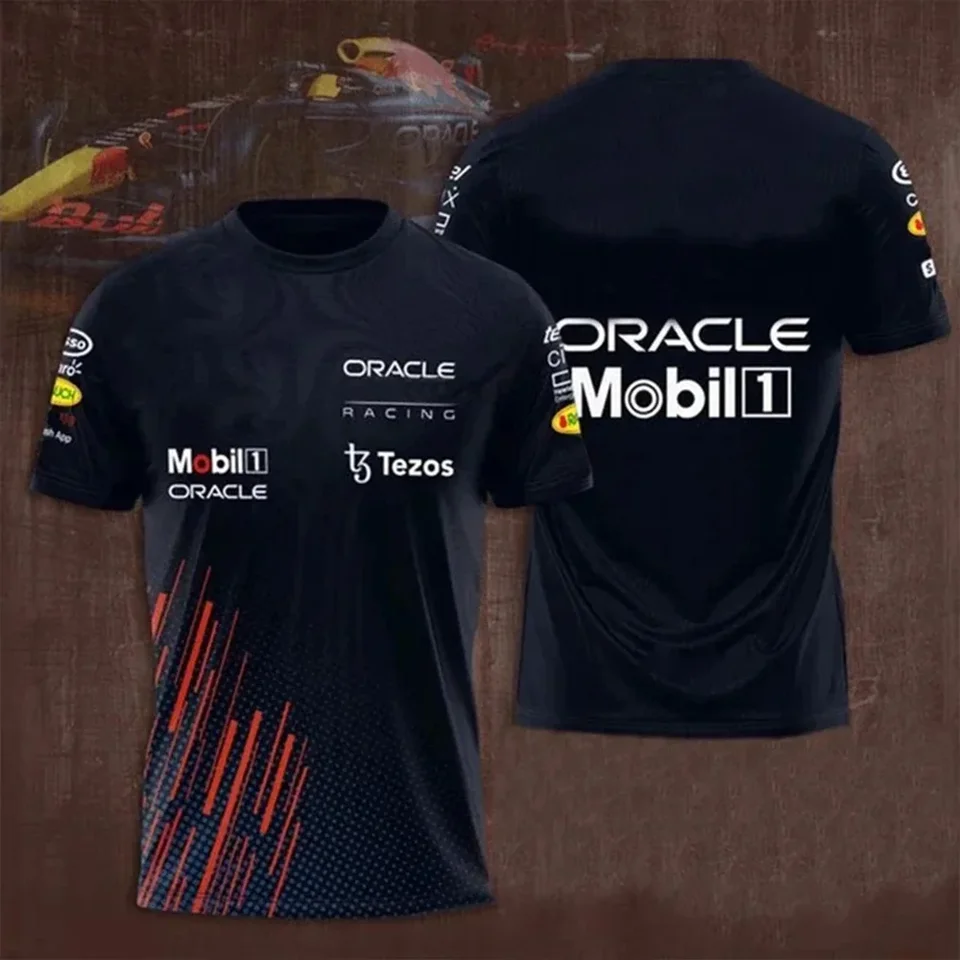 2025 letné módne pánske motocykle F1 pretekárske auto 3D tlačené tričko Unisex Fashion Racing Logo Trshir Trshing