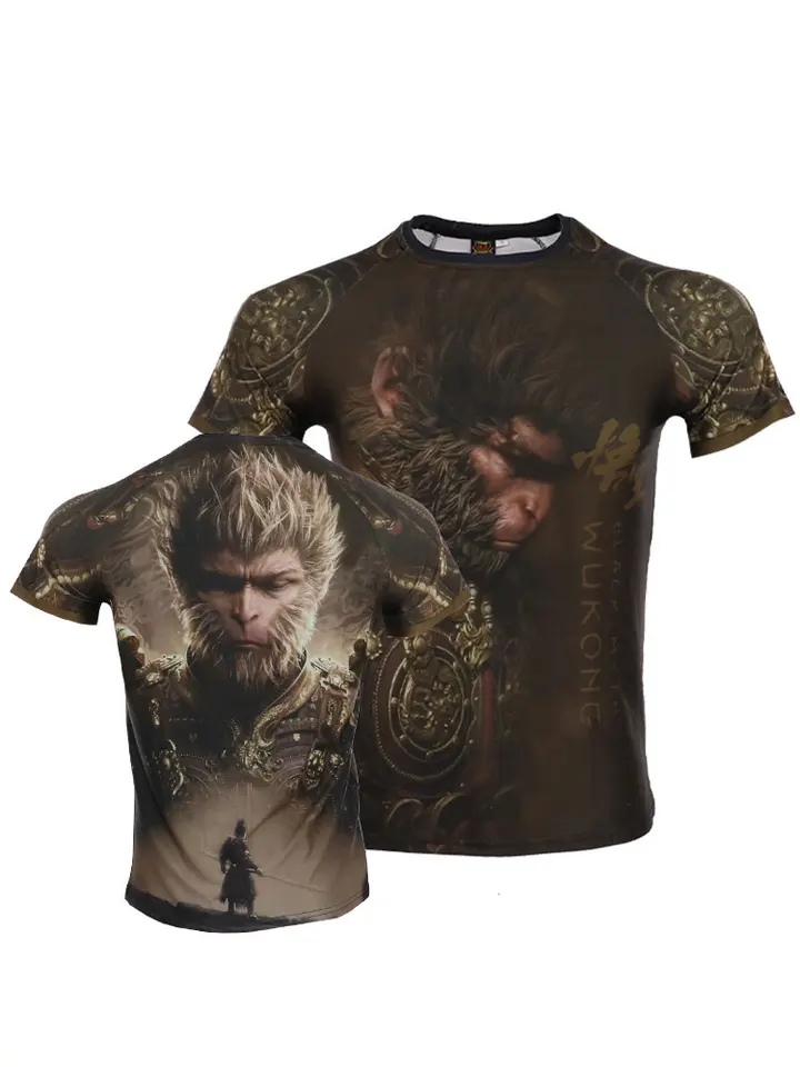 2025 MMA Black Mýtus s krátkym rukávom Muay Thai Sports Priedušné tričko Martial Arts Training Kickboxing UFC Box Short Ruckve
