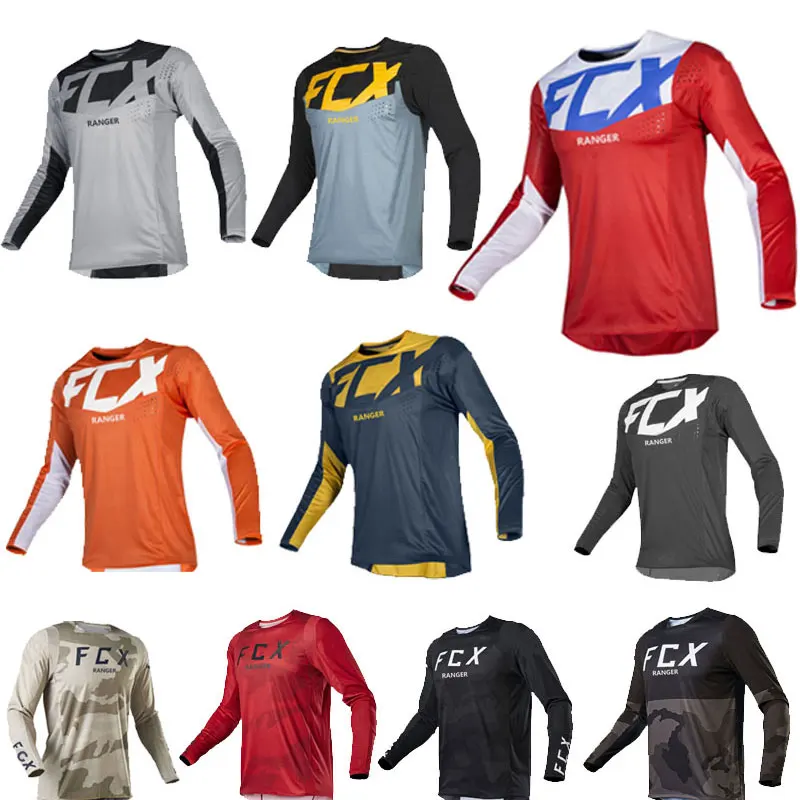 2025 Motocross Mountain Endurance Cycling Clothing Bicykel Motocykel zjazdový tričko FCX Pánska cyklistická mikina MTB tričko DH O