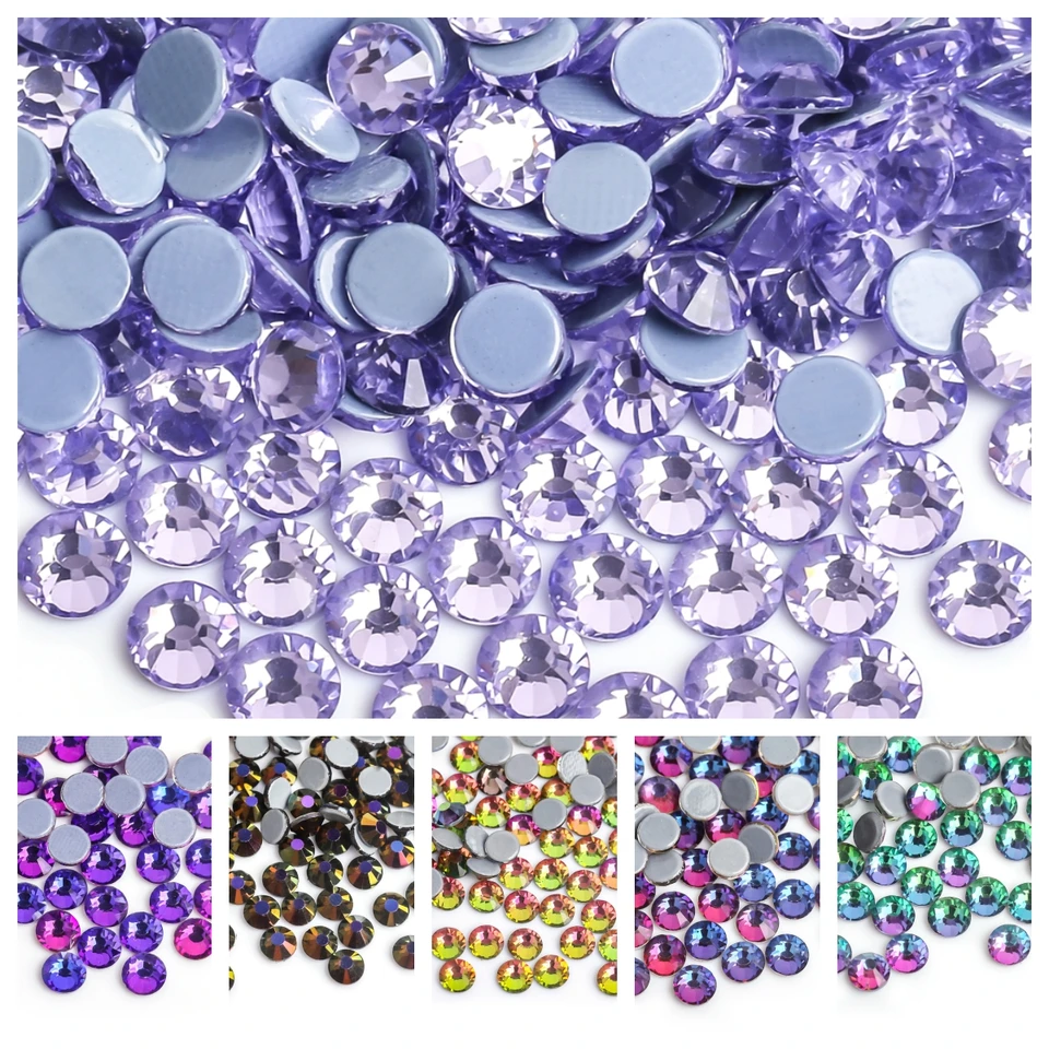 2025 najnovší Siam/Green Volcano Ghost AB Hot Fix kamienok SS3-SS30 Flatback Hot-Fix Strass Garment Shinestone Stone Stone