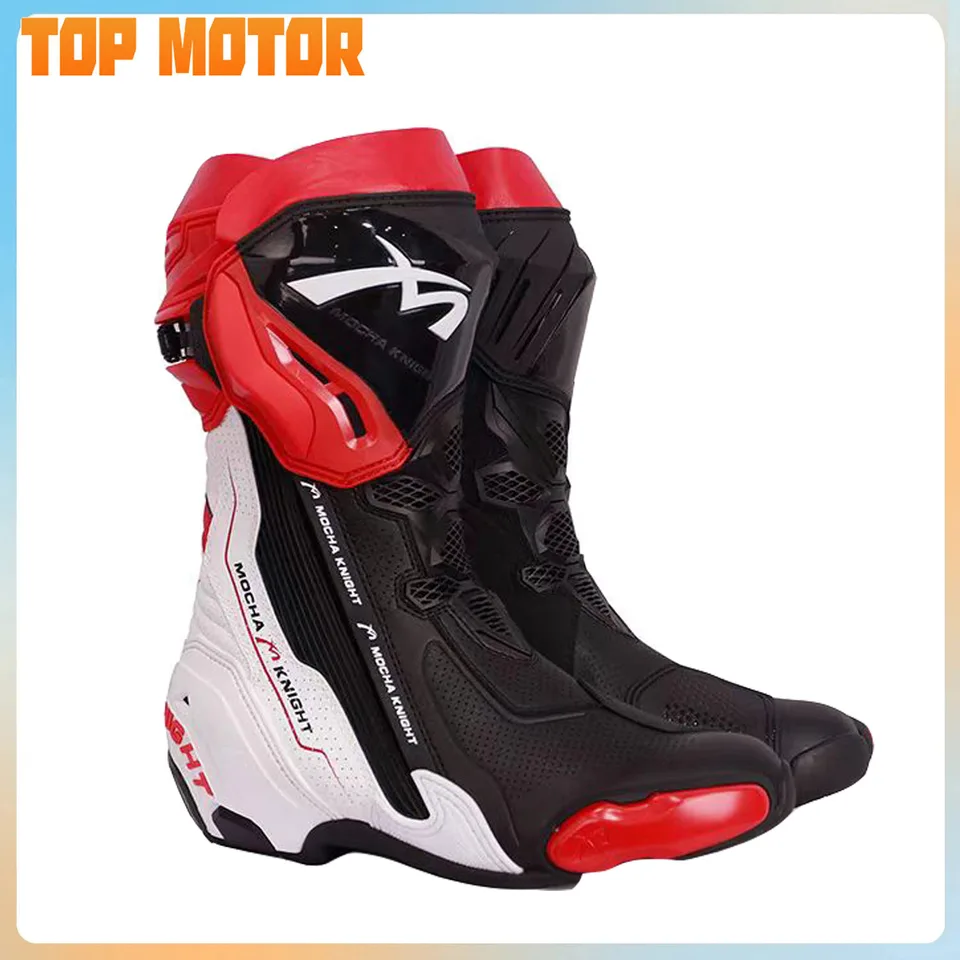 2025 New Benkia Mocha Motocykel dlhé topánky CE Certification BotasTrack Racing Shoe Vinternal Extern Dual Boots TPU Ochrana TPU