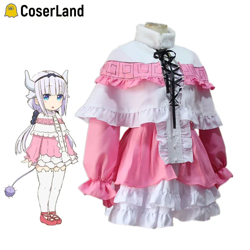 2025 New Kanna Kamui Cosplay kostým Kawaii lolita sukňa sada Anime outfit tričko slečna Kobayashi's Dragon Maid Sapre Dress aa