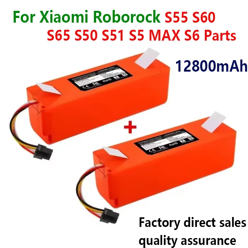 2025 NOVINKA 14,4V 12800 mAh Výmena batérie pre Roborock S6 S7 maxv Q5 Q7 max. Max. Max.