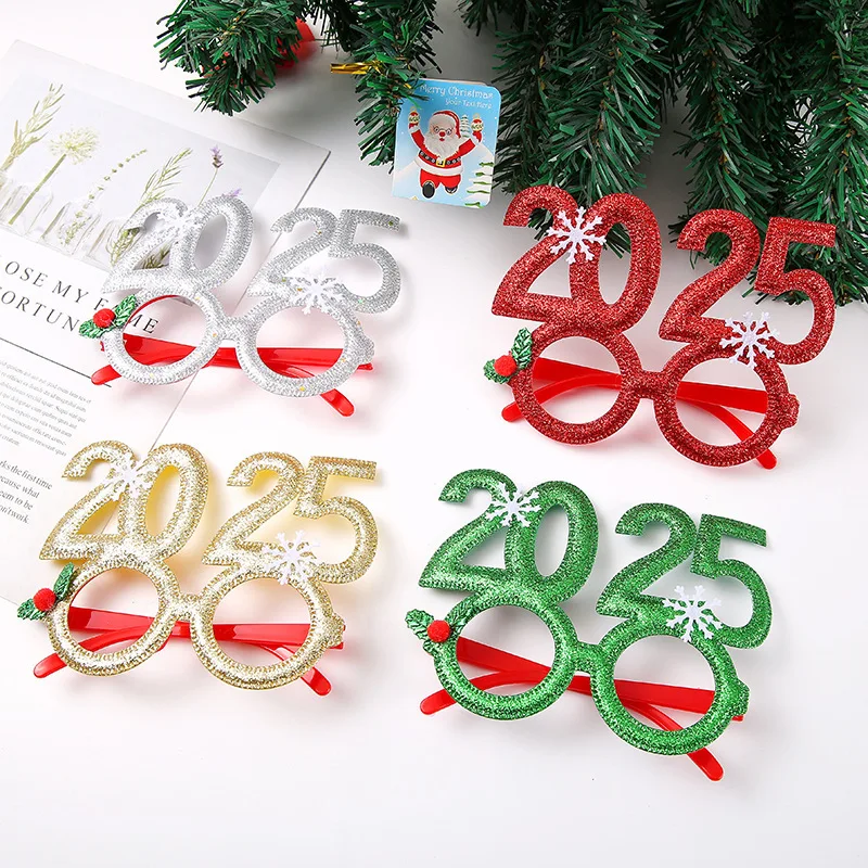 2025 Novoročné okuliare Šťastný nový rok Party Photo stánok vianočné ozdoby Kids Navidad Darče