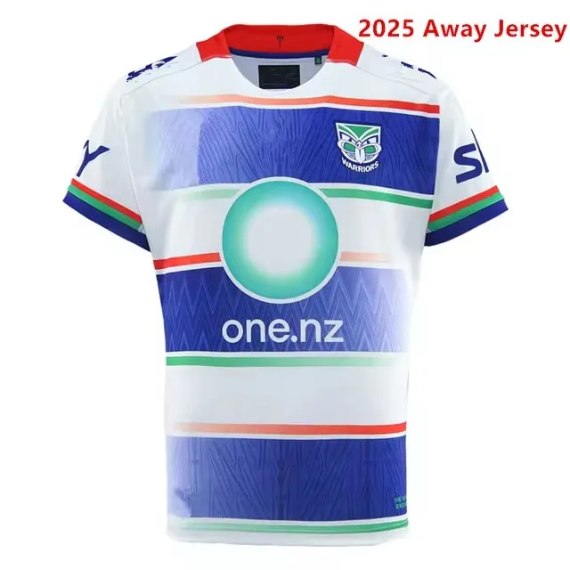 2025 Novozélandskí bojovníci Men's Away Rugby Jersey Veľkosť: S-XL-5XL (Názov a číslo tlače)