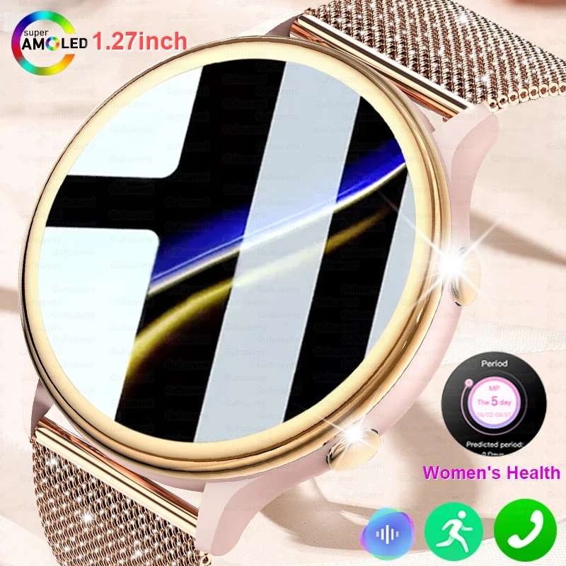 2025 Nová dáma módne inteligentné hodinky Ženy AMOLED HD SCREE GPS srdcový rytmus Bluetooth volajú vodotesné vonkajšie inteligentné hodinky pre Xiaomi