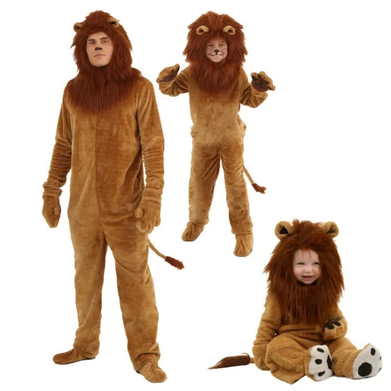 2025 Nová karikatúra roztomilý lev čarodejník z kostýmov zvierat Animal Party Halloween Performance kostým Cosplay kostýmy