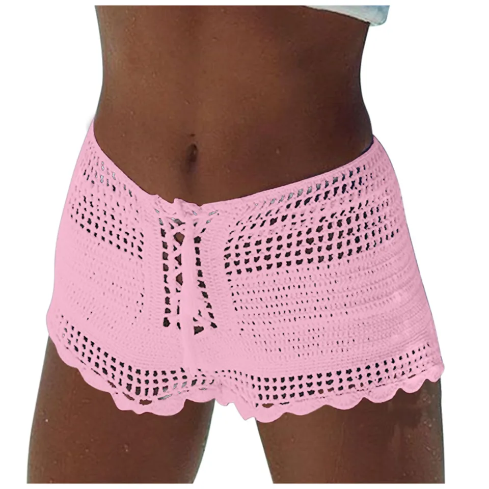 2025 NOVÉ HOLLY OUT CROCHET KLITOVÉ KRAJINY NADRÁVANIE BIKINY BIKINY DOTAJE PRE ŽENY SELNÉ SEXY Pláž Cover UPS Shorts plavky