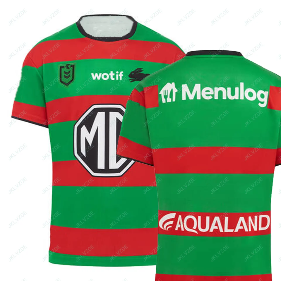 2025 NOVÉ PRÍRUČKY Austrálske NRLW South Sydney Rabbitohs Jersey Sports Training Rugby Jersey Dospelí a detské tričko Men Jersey