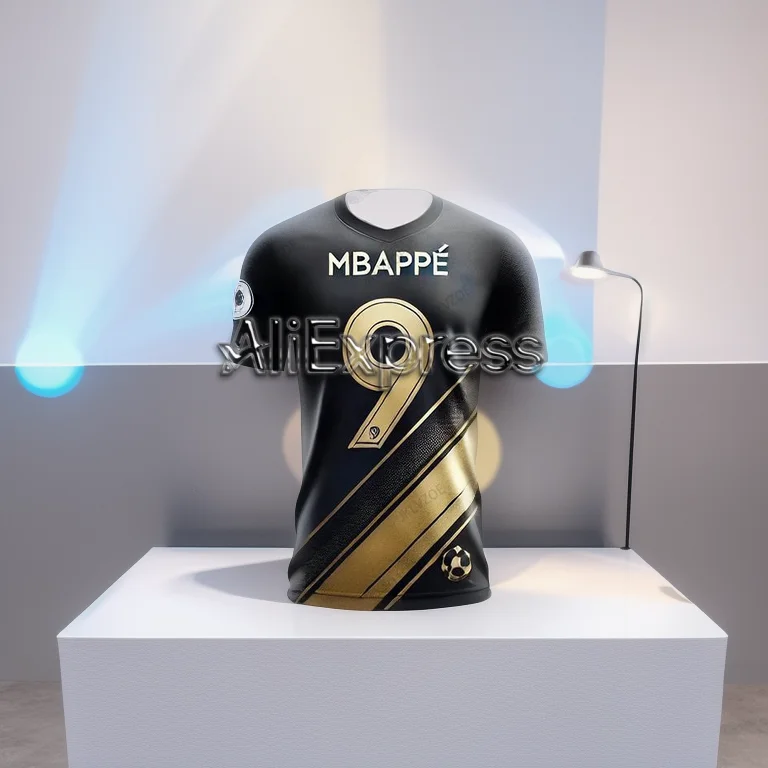 2025 NOVÝ ARRIVL LUXURY Chatgpt Design Sports Sport Short Ruckve Black Mbappe 9 futbalové dresy Training Uniforma pre deti/dospelých