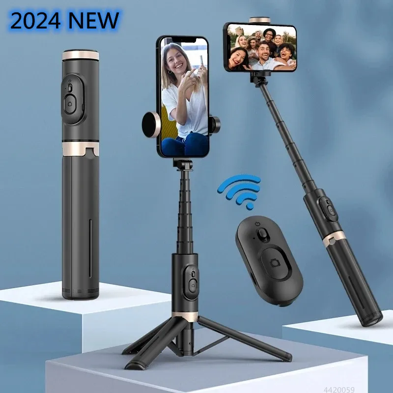 2025 Nový Bluetooth Selfie Stick Skladateľný bezdrôtový statív s Bluetooth Shutter Monopod Live Fotografia pre iPhone