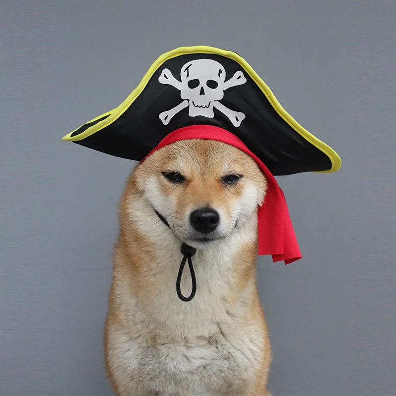 2025 Nový Halloween pirátsky klobúk pre domáceho maznáčika Pirát pirát