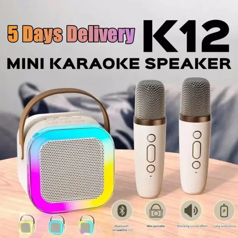 2025 Nový najnovší reproduktor Bluetooth K12 Mikrofón integrovaný vonkajší živý vysielací dom Karaoke Bluetooth reproduktor mikrofón