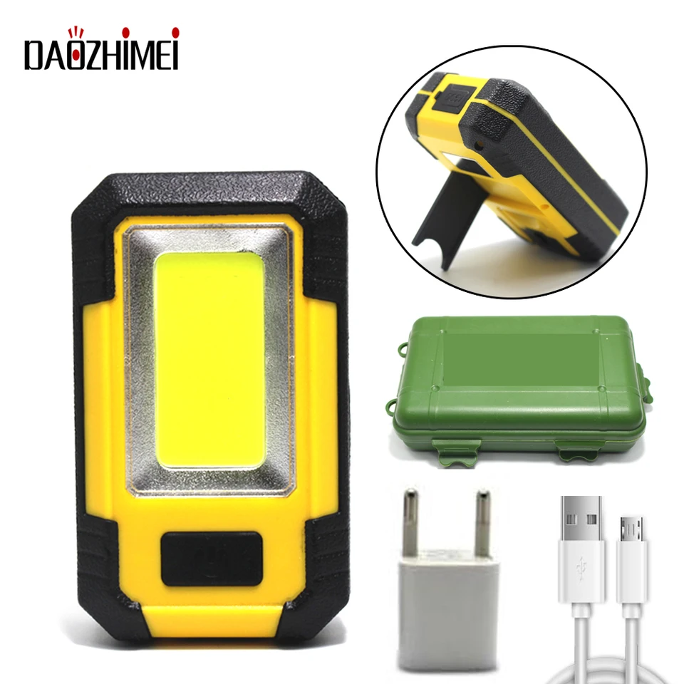 2025 NOVÝ ORTABLE OUTDOROU LED Pracovné svetlo USB Nabíjateľné vstavané batérie kemping lampáš COB Núdzové opravy automobilové svetlo lampa