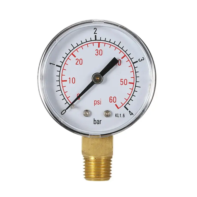 2025 Nový tlakomer 0-4bar/0-60psi s trvanlivým vzduchovým kompresorom Hydraulický tlakový meter