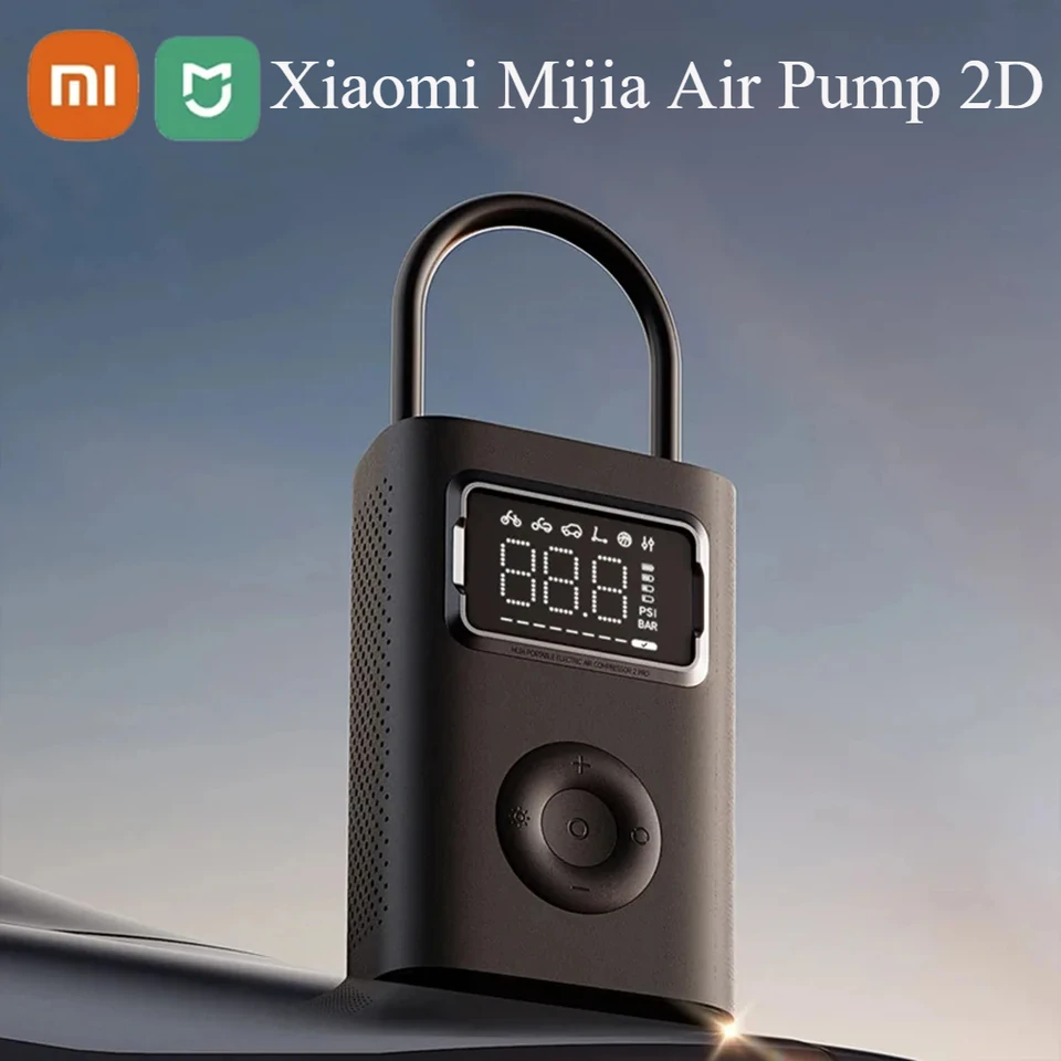 2025 Nový Xiaomi Mijia Air Compressor 2d Prenosný univerzálny elektrický vzduchový čerpadlo 2d senzor pneumatí
