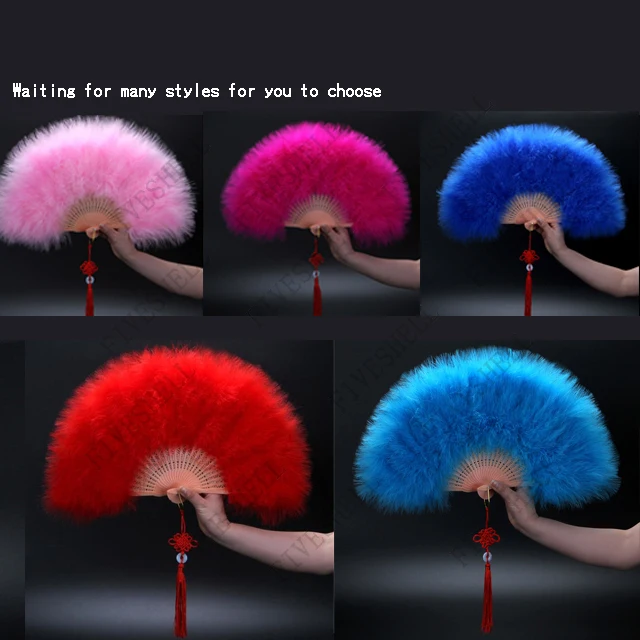 2025 Peacock Feather Fan 1920s Great Gatsby Téma Dance Doplnky starožitný skladací fanúšik