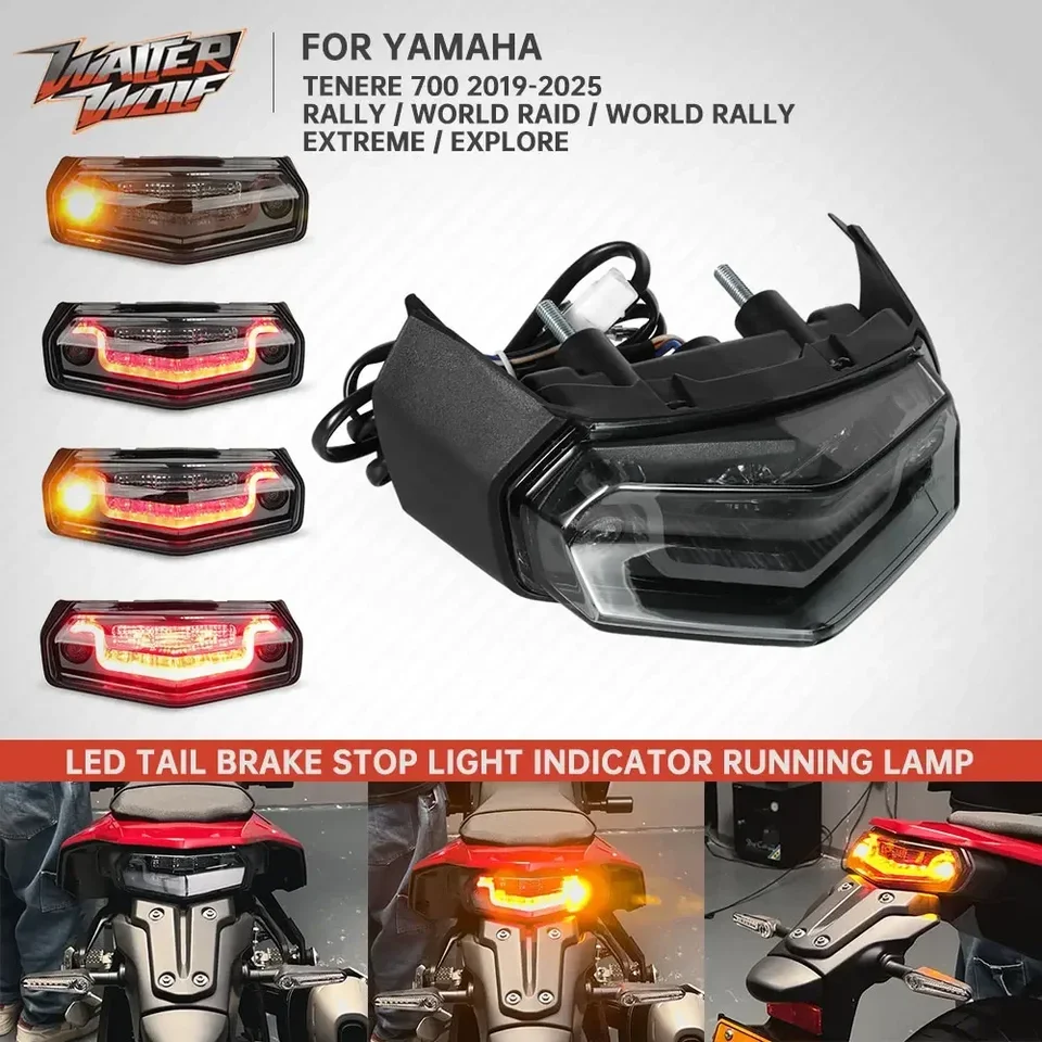 2025 pre Yamaha Tenere 700 Motocykel E32 E32 Tail Light Stop Lamp Indikátor Blinker Taillights T700 XZ700 T7 RALLE SLOW RAID