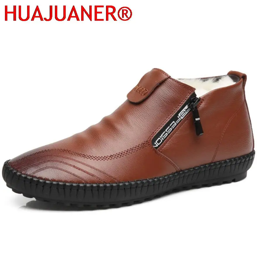 2025 Prírodná vlna Zimné topánky Men Originálne kožené najteplejšie snehové topánky armáda Homme Walking Botas Hombre Platform Platform Boots