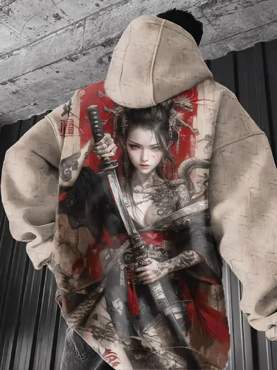 2025 Pánske mikiny Anime postava Grafická mikina 3D gothic sexy kozmetické tlače tracksulov pullover móda harajuku muži mikiny