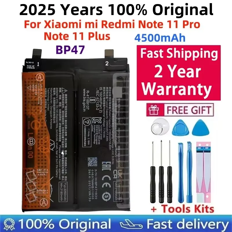 2025 rokov 100% Orginal BP47 4500 mAh batéria pre Xiaomi Mi Redmi Poznámka 11 Pro Note11+ Poznámka 11 Plus výmenné batérie telefónu