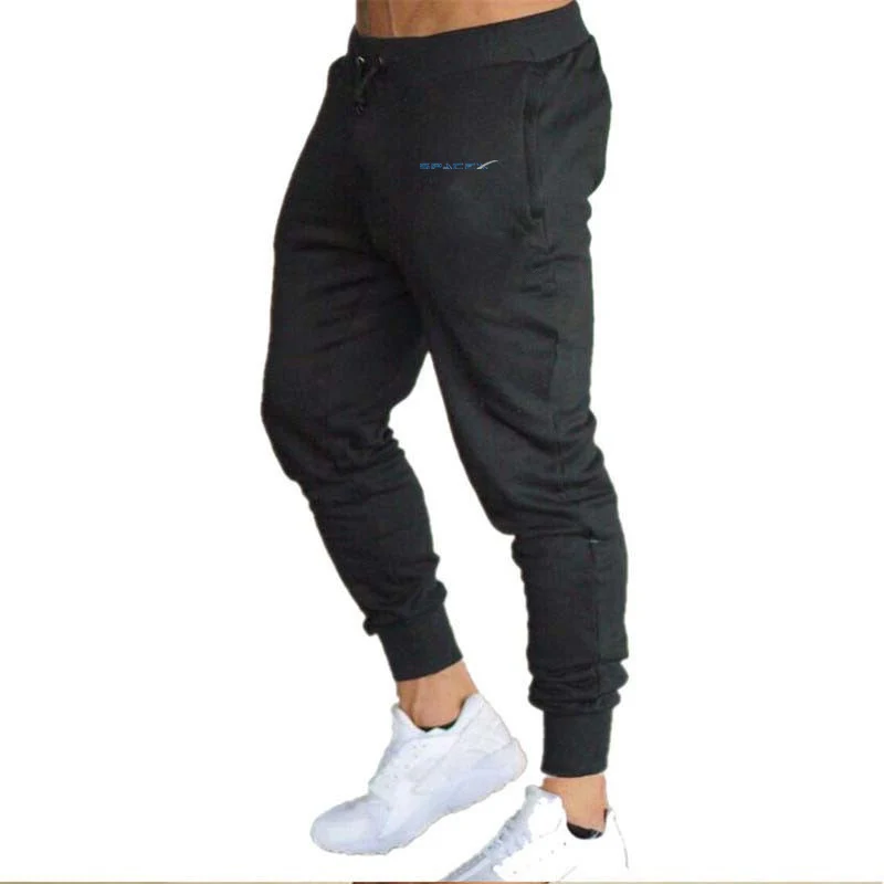 2025 Spring Autumn Mens SpaceX Space X Logo Tlač Pohodlnú pevnú farbu Populárna replantingová streetwear Príležitostné bavlnené tepláky