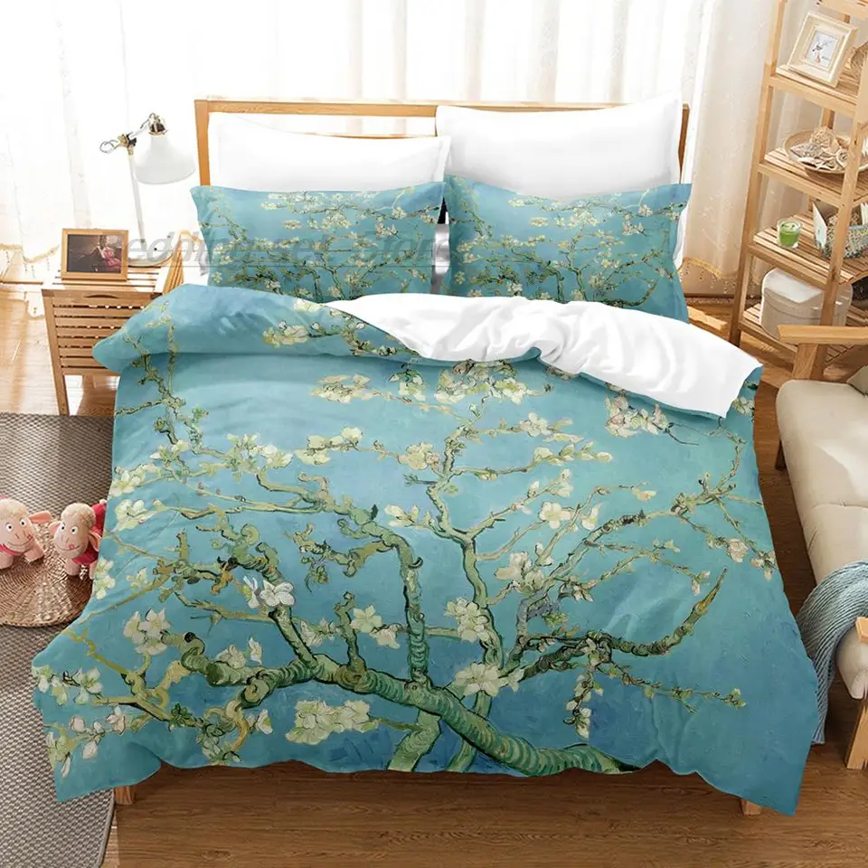 2025 Van Gogh Bedding Set Single Twin Full Queen King Set Set set aldult Kid Spálňa Duvetcover Sets 3D Retro Classic 2022