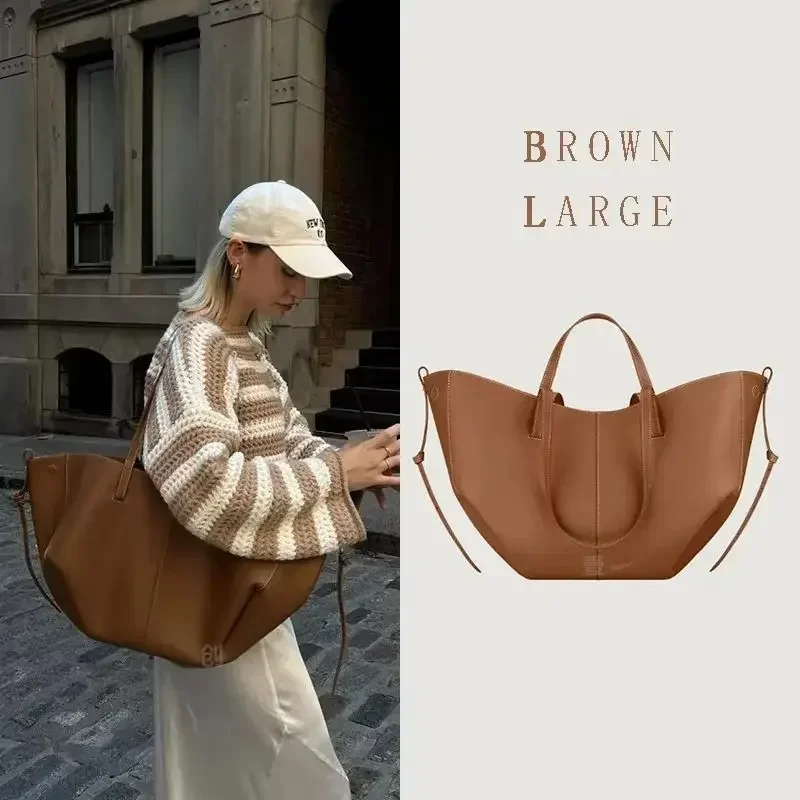 2025SS Pol Wings Femmes Nouveau Grande Capacité Tate Bag Vintage Niche Seau Tote Bag Mode Classique Cadeau de Noël