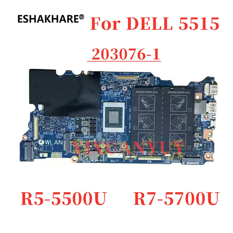 203076-1 pre Dell Inspiron 5515 LAPTOP základnej dosky s R3-5300U R5-5500U R7-5700U CPU 100% Plne test OK OK