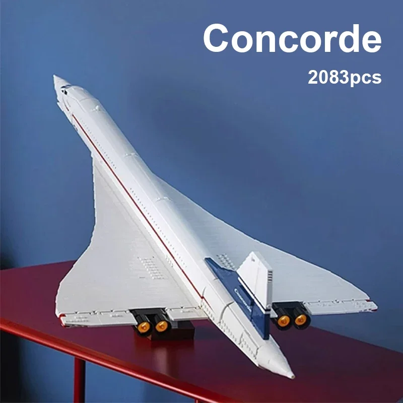 2083pcs Creative 1:60 Concorde Supersononic Airliner Building Blocks Stavebáre tehly hračky narodeniny darček pre deti deti