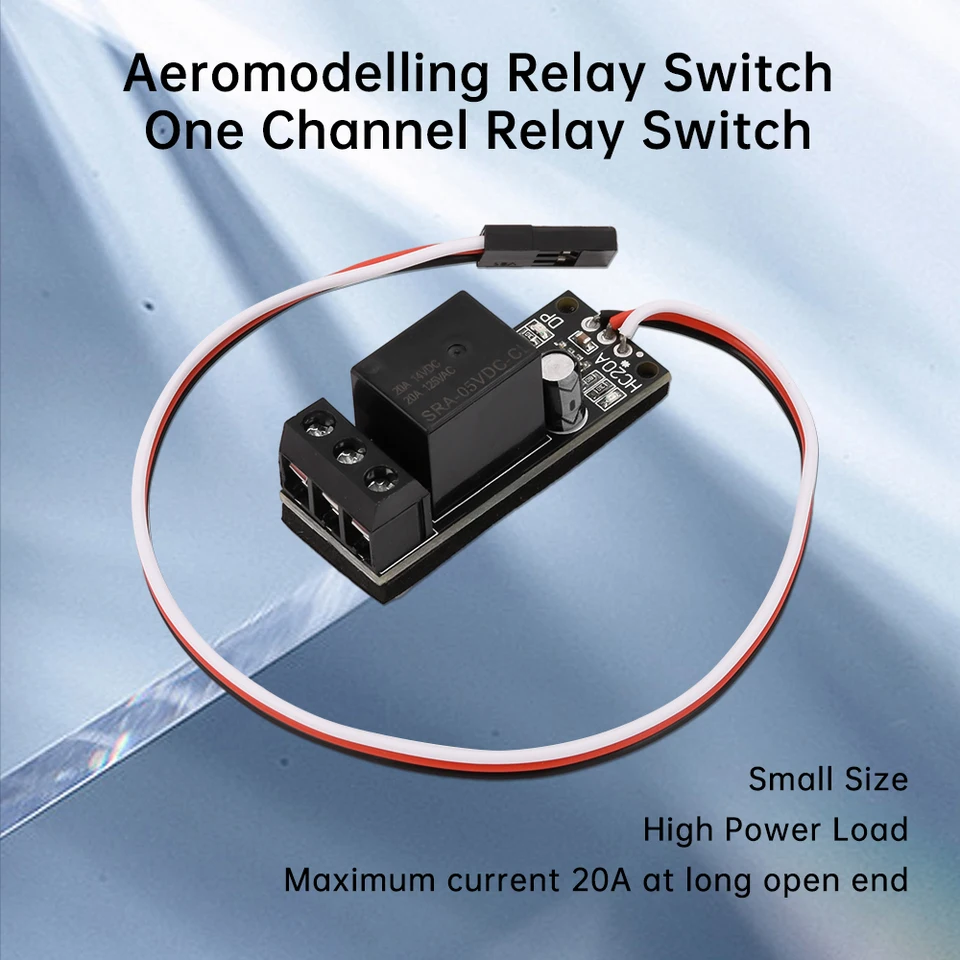 20A Relé RC Model prepínač relé PWM Aviation Light Riadiaci ovládací spínač pre modely lietadla Elektrické vybavenie