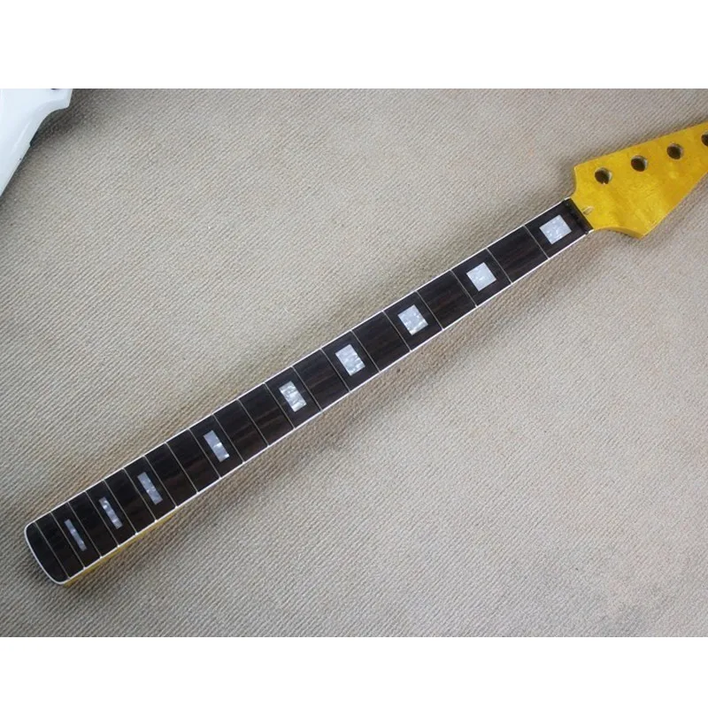 20frety javorovej elektrickej basovej gitarovej gitarovej gitarovej ružovej dreve Fingeboard žltá farba Guitarra hudobné nástroje príslušenstvo