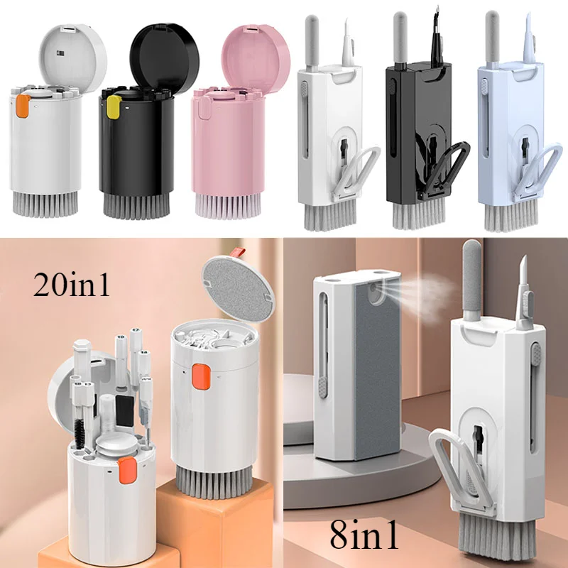 20in1/10 in 1 digitálny fotoaparát headset pre notebook Čistiace nástroje Klávesnica Sada čistiaceho kefy Čisté pero pre AirPods Pro 3 2 1