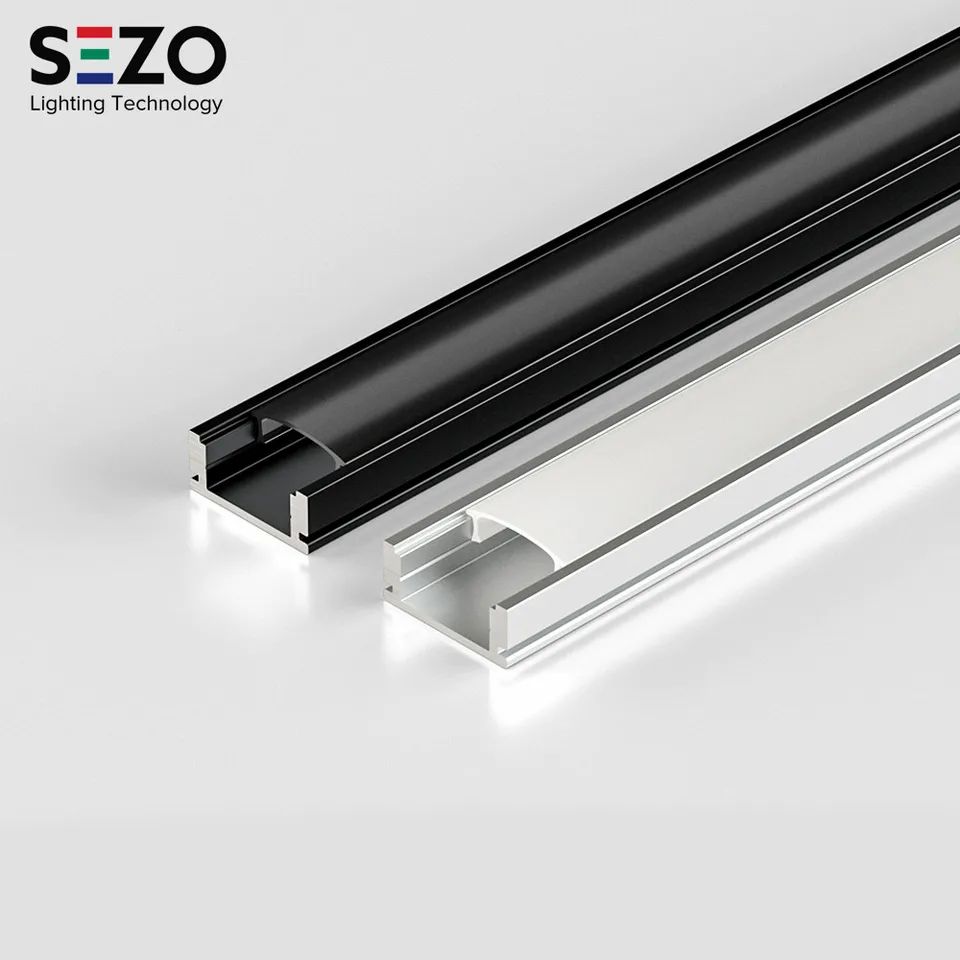20ks 0,5 m LED hliníkové kanály Strieborné/čierne držiak Difúzovač PC kryt U/V Tvar pre 2835 5050