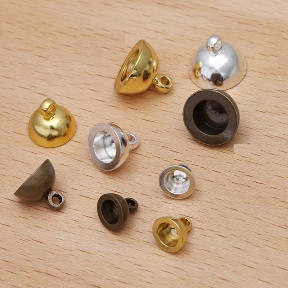 20ks 10*6 mm kovové hemisférické kúzla dielov pre šperky pre domácich majstrov výrobu ručne vyrábaného materiálu Prívesky Prívesky príslušenstva 0742