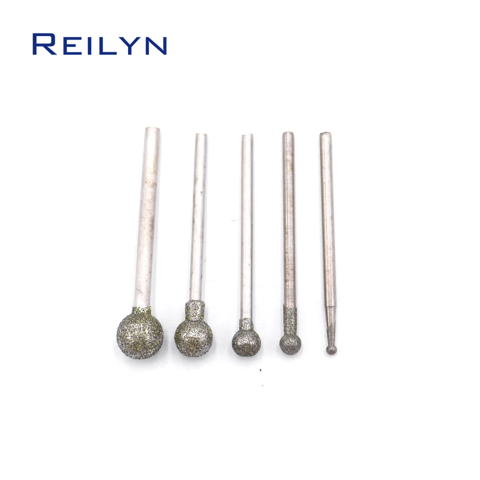 20ks 120# Diamond Grinding Point Zuby brúsenie bitov pre brúsku Diamond Brour pre dremel/rotačné nástroje