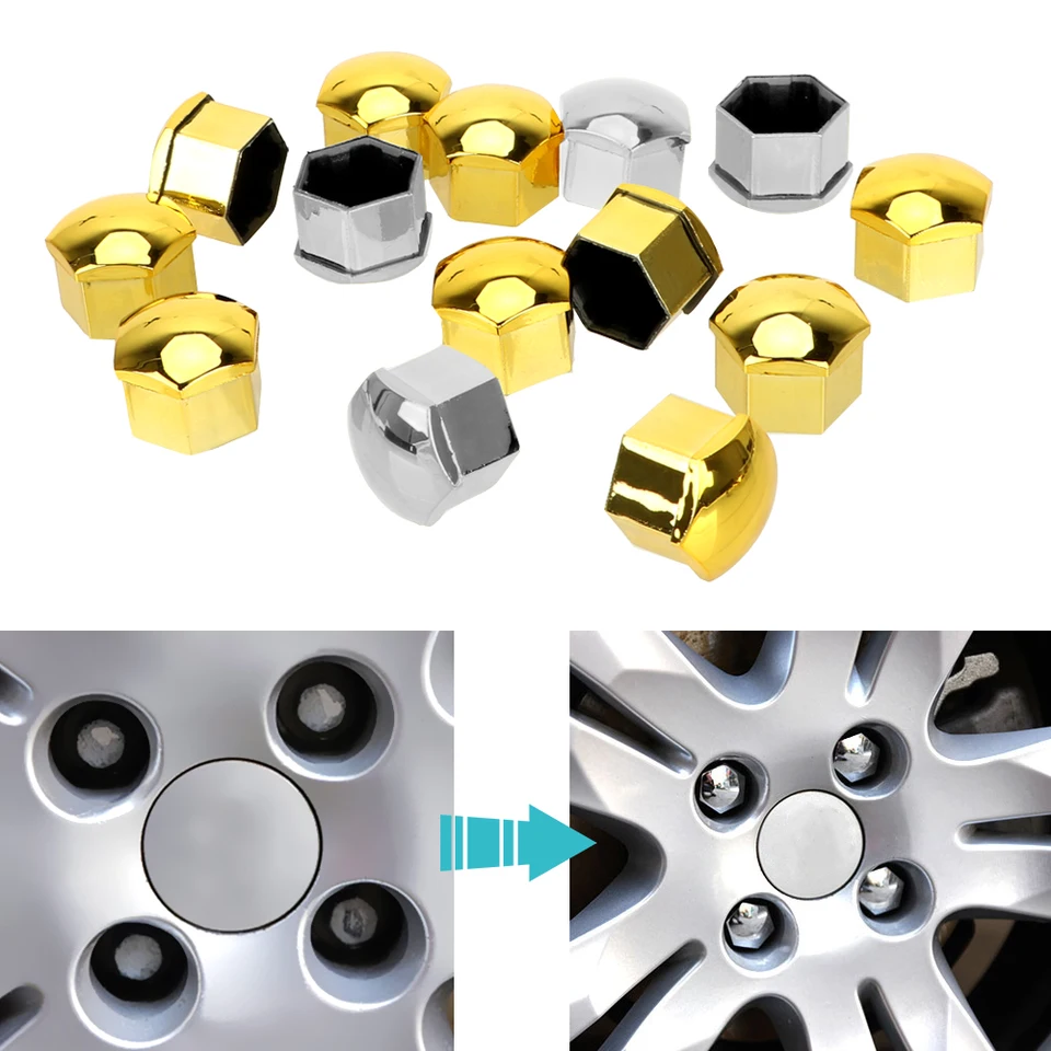 20ks 19 mm pneumatiky Caps Caps Covery skrutkovacia matica dekorácie výzdobu Exteriérový prach odolný v oblasti ochrany predpätia Automobilové doplnky