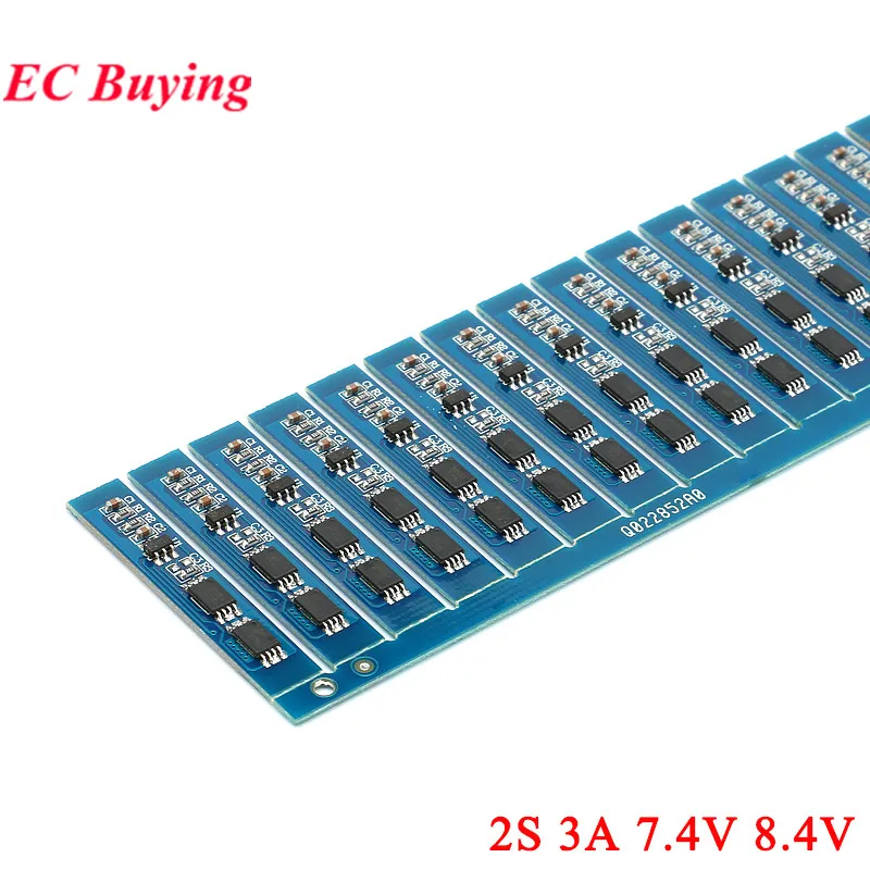 20ks/1pc 2s 3a Li-iónová lítiová batéria 7.4 8,4 V 18650 Modul na nabíjačku BMS PCM pre Li-Ion LiPo batériu Cell Pack