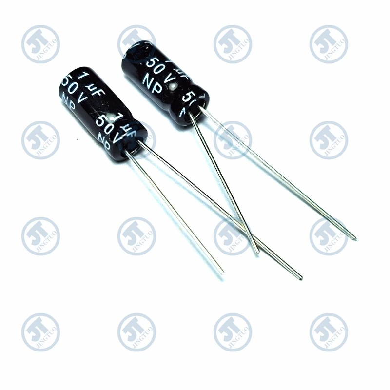 20ks 1UF50V 50V1UF 1MFD 50WV 5*11 mm np (neolarizovaný) Radiálny hliníkový elektrolytický kondenzátor