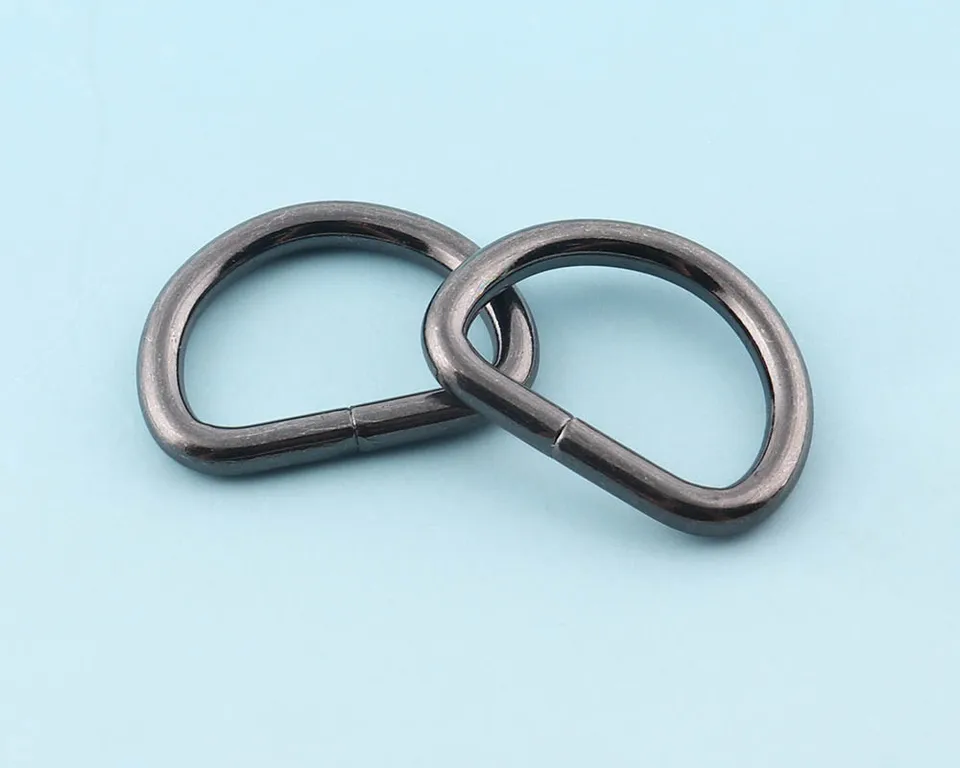 20ks 20 mm d pracky kovové D krúžky Gunmetal Round D Rings Rings Ring Strap Reseck Bag Tašky