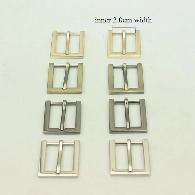 20ks 20 mm štvorcový kovový špendlík vrecká na kabelku Remienok Remienok Nastavte sponu Webbing Hook DIY kožené remeselné doplnky