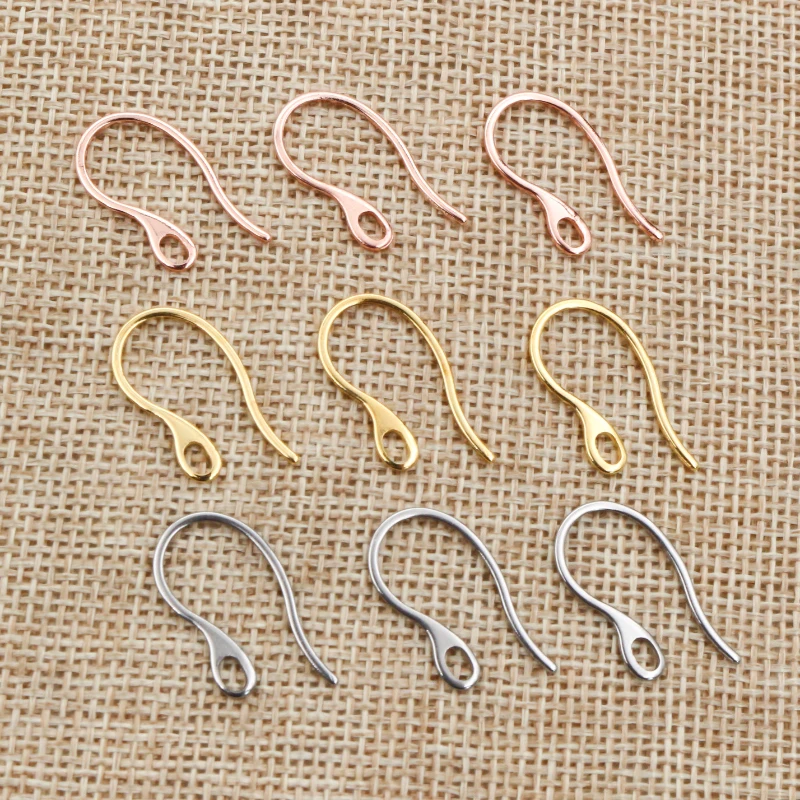20ks 22x11mm 316 z nehrdzavejúcej ocele Zlato Rose Gold DIY náušnice Háčiky na drôty