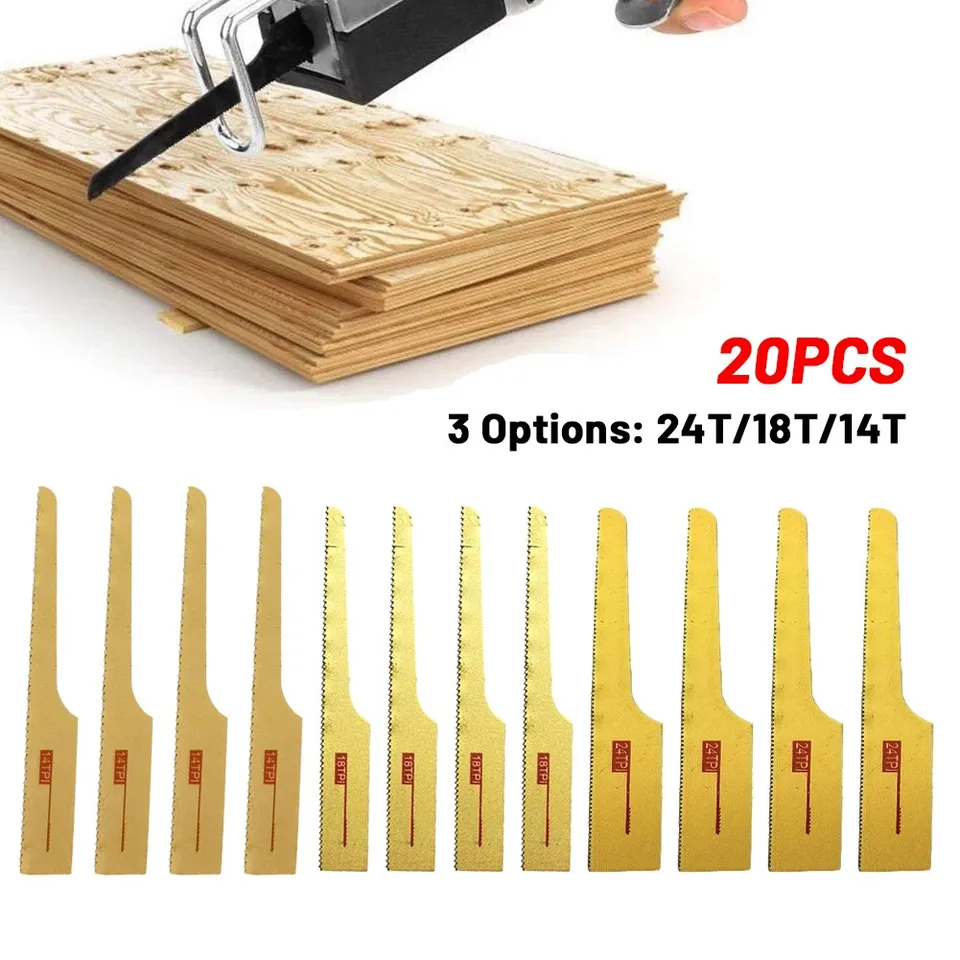 20ks 24t 18t 14t recipročné vzduchové píly Blades Bimetalic Cutting Blade pre železný hliníkový kovový oceľový rezanie drevených nástrojov