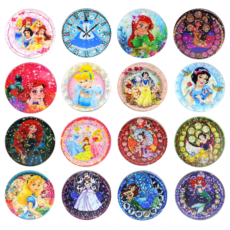 20ks 25 mm princezná planárna živici Flatback Glitter akrylové remeselné potreby Cabochon Scrapbook DIY